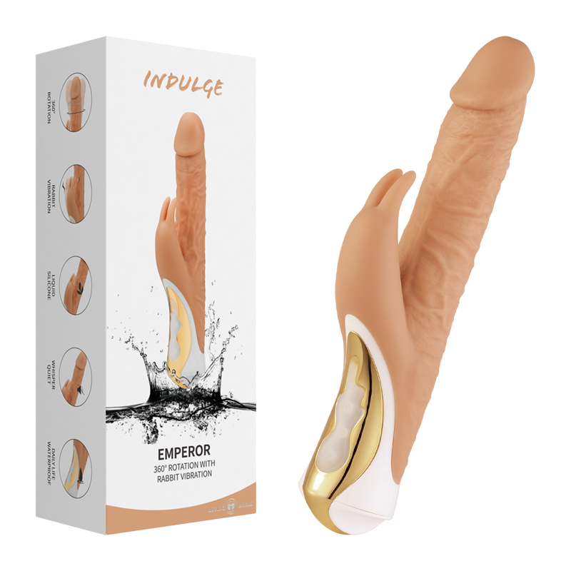 Realistico vibratore per coniglio rotante