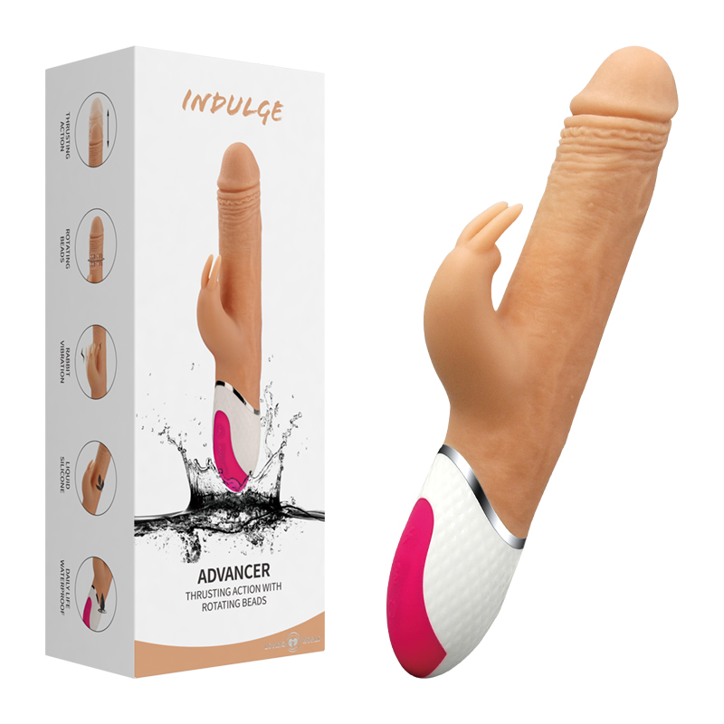 Vibratore Rabbit con spinta e rotazione delle perline